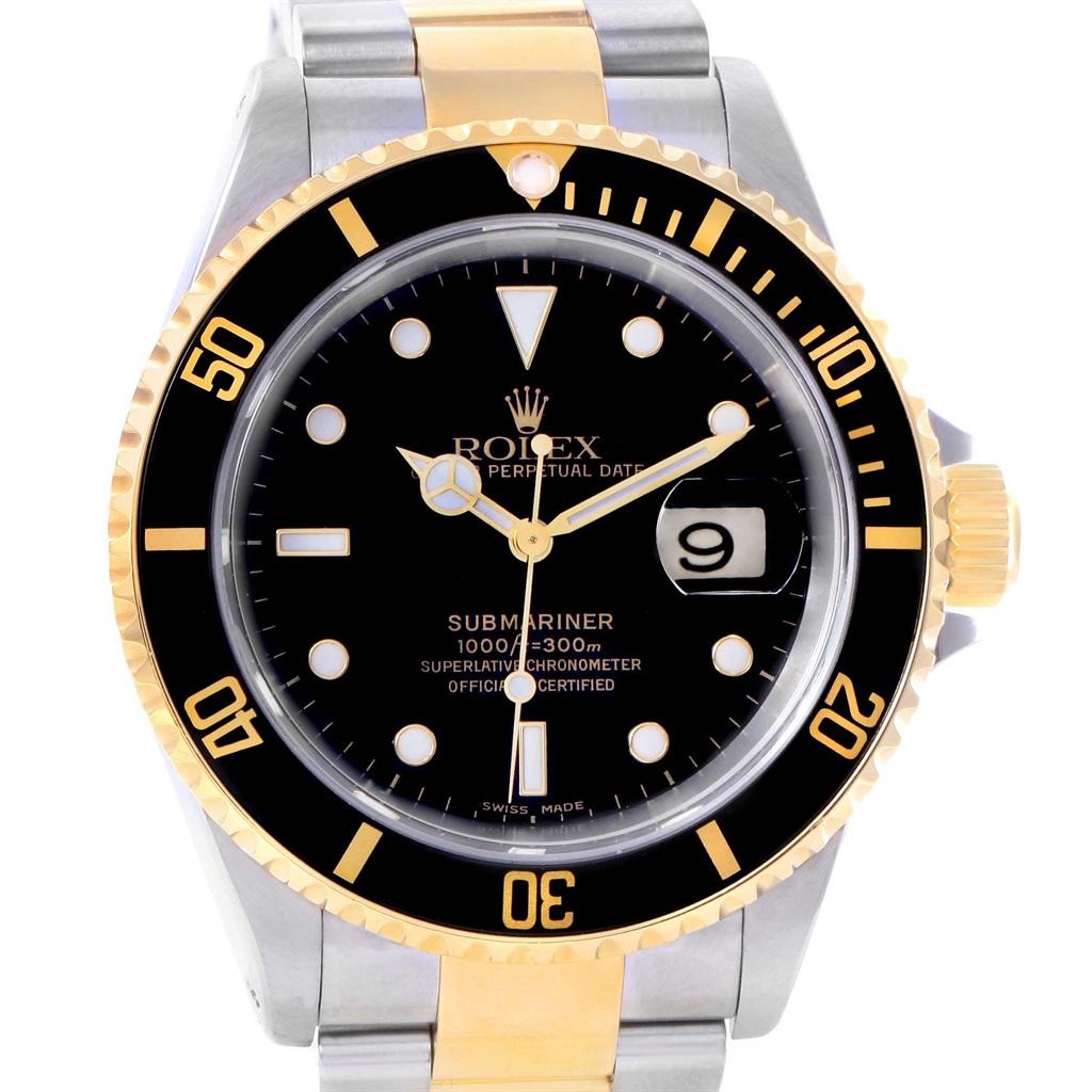 Rolex Submariner Two,Tone Steel Yellow Gold Men\u0027s Watch 16613